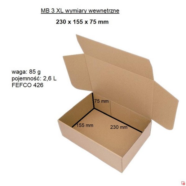 poštovní krabice 240x160x80mm MB3 XL hnědá (3)