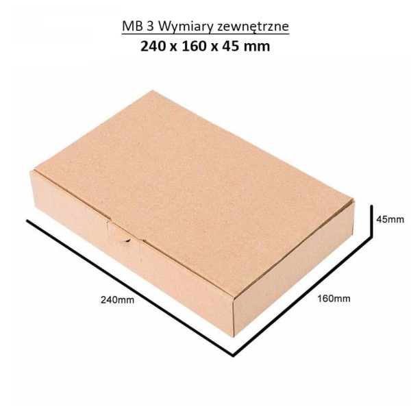 poštovní krabice 240x160x45mm MB3 hnědá (5)