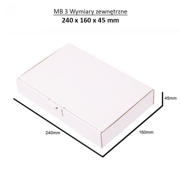 poštovní krabice 240x160x45mm MB3 bílá (3)