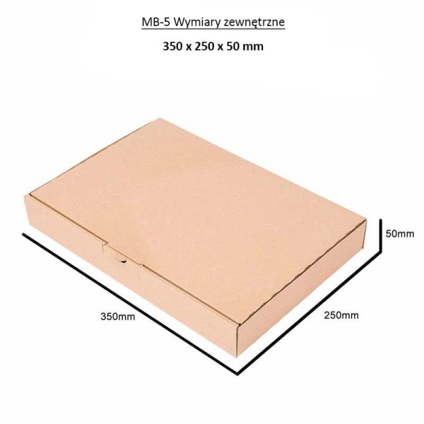 poštovní krabice 350x250x50 mm MB5 hnědá (4)