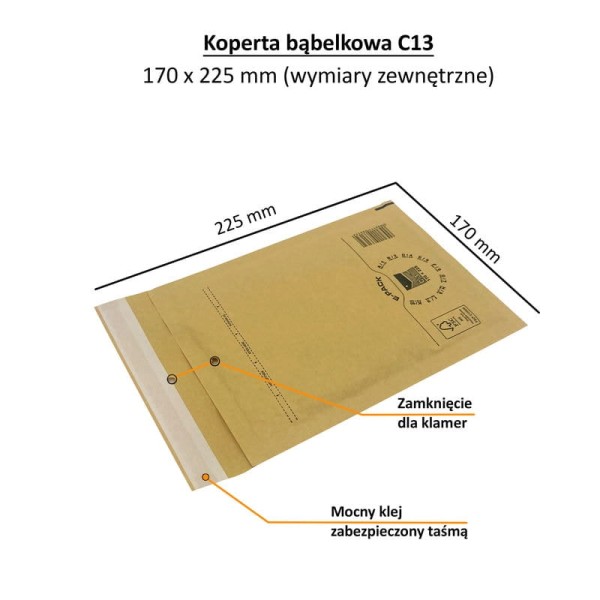 bublinková obálka c13 225x170 mm hnědá (6)