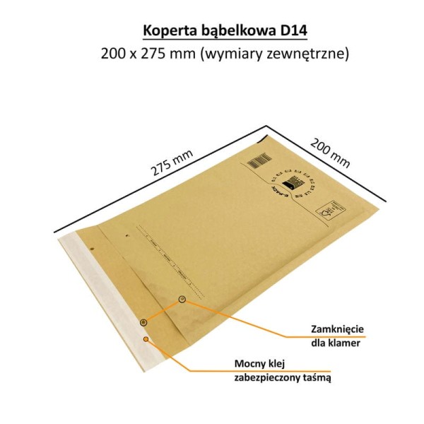 bublinková obálka d14 200x275 mm hnědá (8)