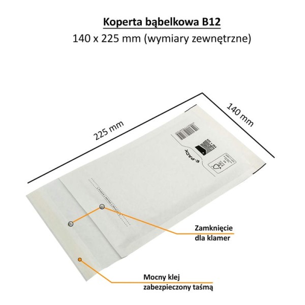 bublinková obálka b12 225x140 mm bílá (4)