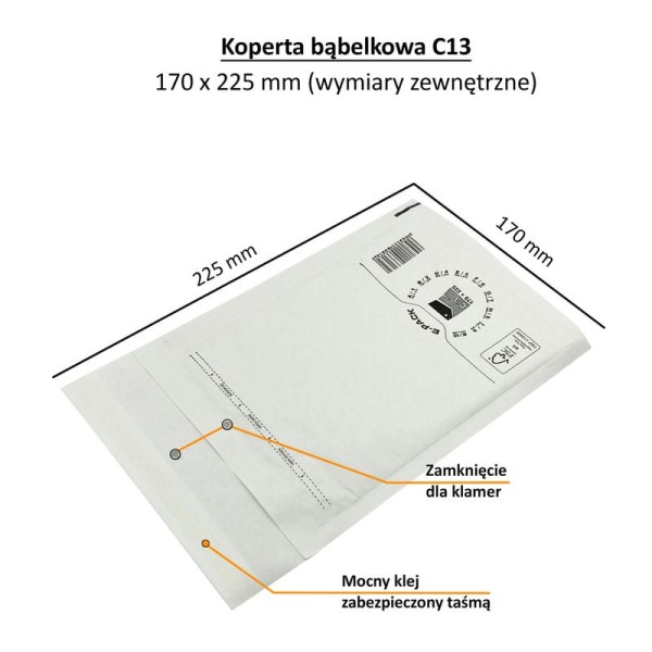 bublinková obálka c13 225x170 mm bílá (4)