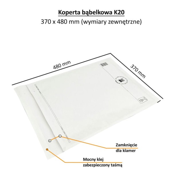 bublinková obálka k20 480x370 mm bílá (5)