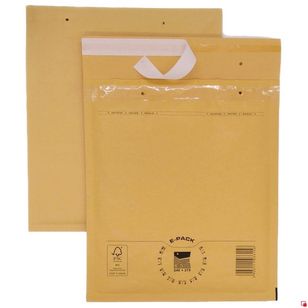 bublinková obálka e15 275x240 mm hnědá (1)