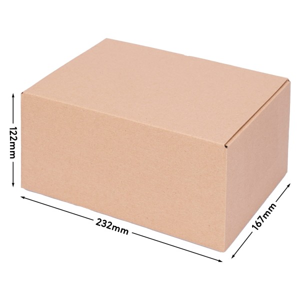 karton s automatickým dnem 230x165x115 mm s lepicí páskou VP 35