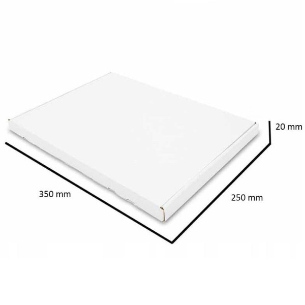 plochá poštovní krabice 350x250x20mm GB2 bílá (5)