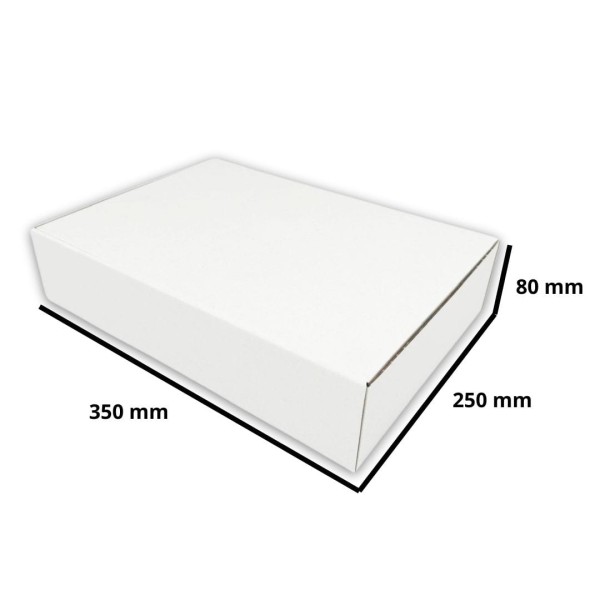 poštovní krabice 350x250x80mm MB5 XL bílá (4)