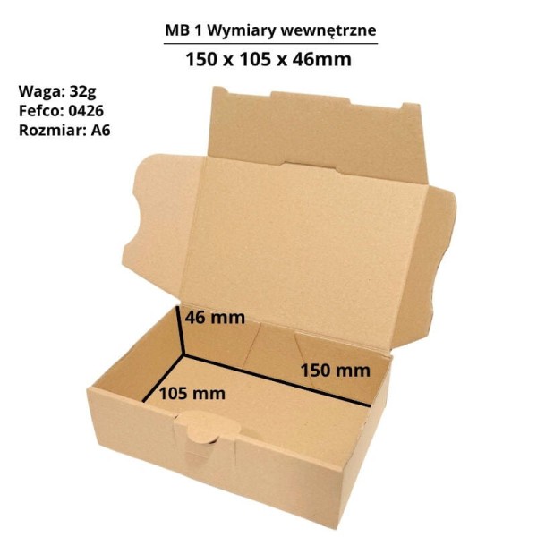 tvarový karton 160x110x50mm MB1 hnědý (4)