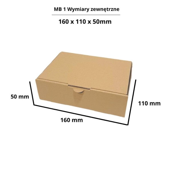 tvarový karton 160x110x50mm MB1 hnědý (5)