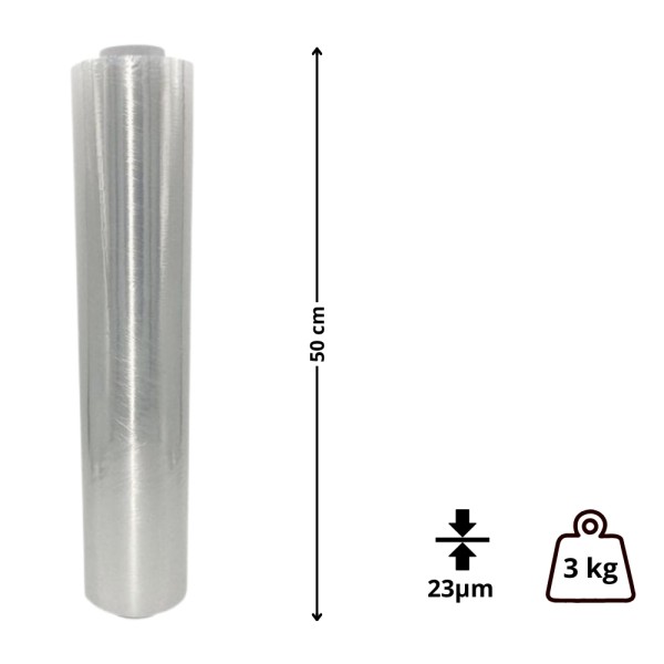 průhledná stretch fólie 23µm 50cm 3kg (3)