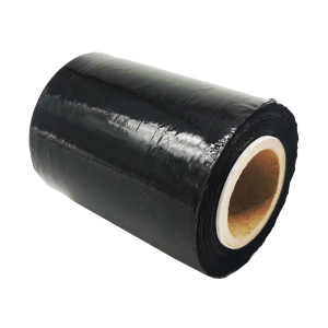 Mini stretch fólie s nízkou dutinkou černá 23um 100mm x 150m