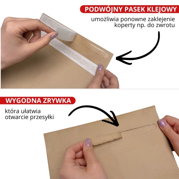 obálka s rozšířeným dnem 450x350x80 mm hnědá (5)