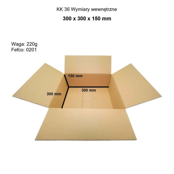 klapová krabice 300x300x150 mm kk 36