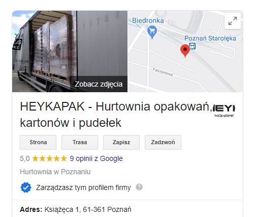 Kartony Heykapak nyní dostupné ze skladu v Poznani
